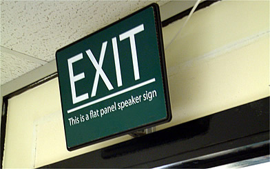 panelikaiutin - Frame used as EXIT sign